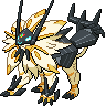 Necrozma (Dusk) — mały pikselowy sprite w zwykłym ubarwieniu