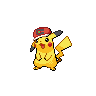 Pikachu (World Cap) — mały pikselowy sprite w zwykłym ubarwieniu