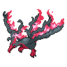 Moltres (z Galaru) — mały pikselowy sprite w zwykłym ubarwieniu