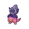 Slowking (z Galaru) — mały pikselowy sprite w zwykłym ubarwieniu