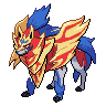 Zamazenta (Crowned) — mały pikselowy sprite w zwykłym ubarwieniu