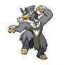Urshifu (Rapid Strike) — mały pikselowy sprite w zwykłym ubarwieniu