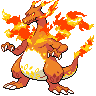 Charizard (Gigantamax) — mały pikselowy sprite w zwykłym ubarwieniu