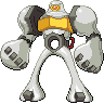 Melmetal (Gigantamax) — mały pikselowy sprite w zwykłym ubarwieniu