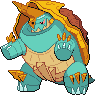 Drednaw (Gigantamax) — mały pikselowy sprite w zwykłym ubarwieniu