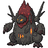 Coalossal (Gigantamax) — mały pikselowy sprite w zwykłym ubarwieniu
