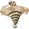 Sandaconda (Gigantamax) — mały pikselowy sprite w zwykłym ubarwieniu