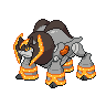 Iron Boulder — mały pikselowy sprite w zwykłym ubarwieniu