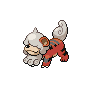 Growlithe (z Hisui) — mały pikselowy sprite w zwykłym ubarwieniu