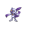 Sneasel (z Hisui) — mały pikselowy sprite w zwykłym ubarwieniu
