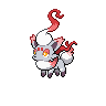 Zorua (z Hisui) — mały pikselowy sprite w zwykłym ubarwieniu
