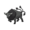 Tauros (z Paldei Combat Breed) — mały pikselowy sprite w zwykłym ubarwieniu