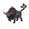 Tauros (z Paldei Blaze Breed) — mały pikselowy sprite w zwykłym ubarwieniu