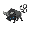 Tauros (z Paldei Aqua Breed) — mały pikselowy sprite w zwykłym ubarwieniu