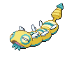 Dudunsparce (Three Segment) — mały pikselowy sprite w zwykłym ubarwieniu