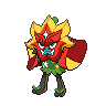 Ogerpon (Hearthflame Mask) — mały pikselowy sprite w zwykłym ubarwieniu