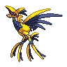 Skarmory (Mega) — mały pikselowy sprite w zwykłym ubarwieniu