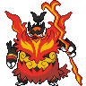 Emboar (Mega) — mały pikselowy sprite w zwykłym ubarwieniu