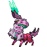 Scolipede (Mega) — mały pikselowy sprite w zwykłym ubarwieniu