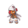Scrafty (Mega) — mały pikselowy sprite w zwykłym ubarwieniu