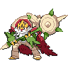 Chesnaught (Mega) — mały pikselowy sprite w zwykłym ubarwieniu