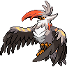 Staraptor (Mega) — mały pikselowy sprite w zwykłym ubarwieniu