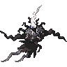 Darkrai (Mega) — mały pikselowy sprite w zwykłym ubarwieniu