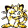 Meowth w grze Pokemon Blue