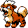 Growlithe w grze Pokemon Crystal