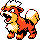 Growlithe w grze Pokemon Gold