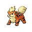 Growlithe w grze Pokemon FireRed