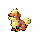 Growlithe w grze Pokemon HeartGold