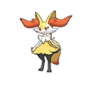 Braixen w grze Ultra Sun / Ultra Moon