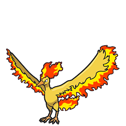 Moltres w grze Brilliant Diamond / Shining Pearl