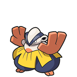 Hariyama w grze Brilliant Diamond / Shining Pearl