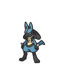 Lucario w grze Brilliant Diamond / Shining Pearl