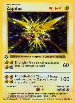 Zapdos, Base