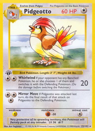 Pidgeotto, Base