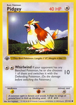 Pidgey, Base