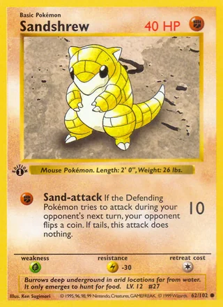 Sandshrew, Base