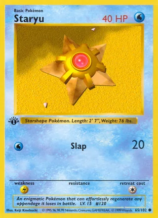 Staryu, Base