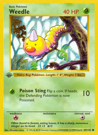 Weedle, Base