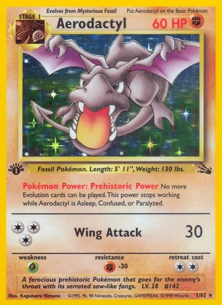 Aerodactyl, Fossil