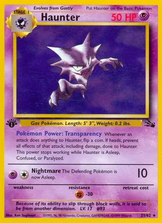 Haunter, Fossil
