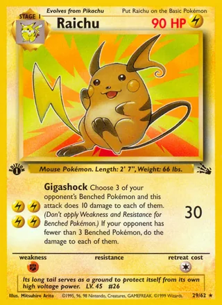 Raichu, Fossil