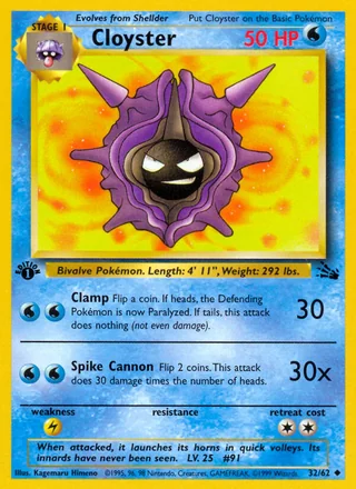 Cloyster, Fossil
