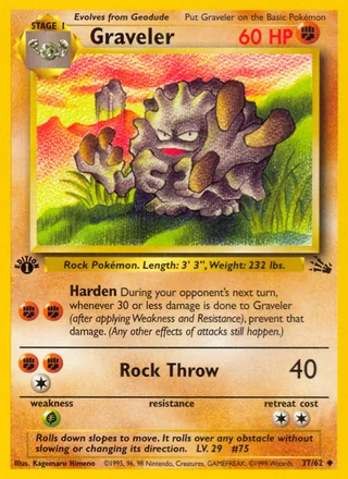 Graveler, Fossil