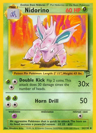 Nidorino, Base Set 2