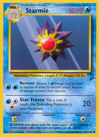 Starmie, Base Set 2