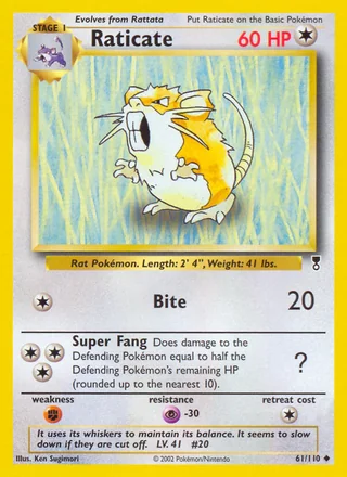 Raticate, Legendary Collection